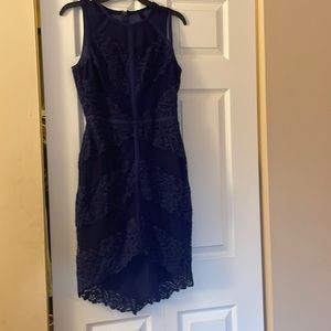 Blue hi-low dress